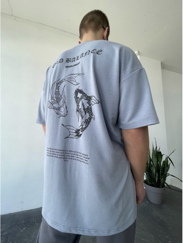 Oversize футболка з принтом