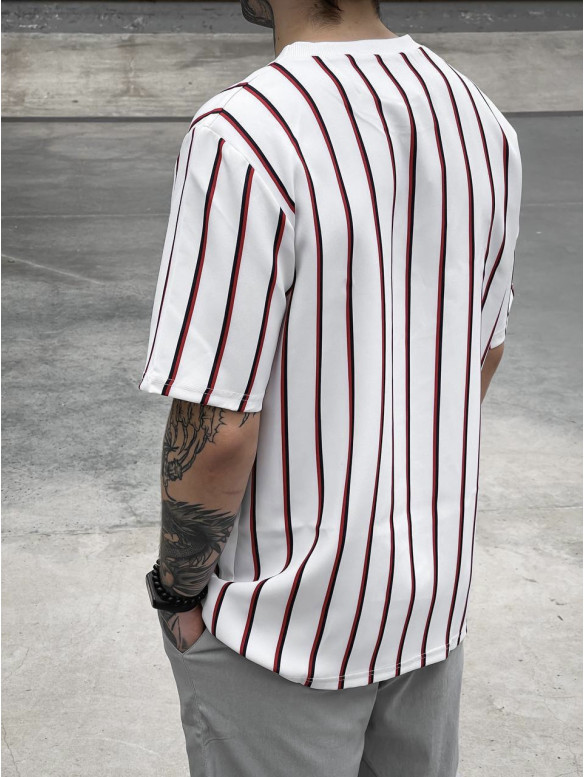 Oversize футболка у смужку