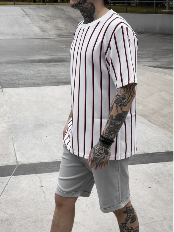 Oversize футболка у смужку