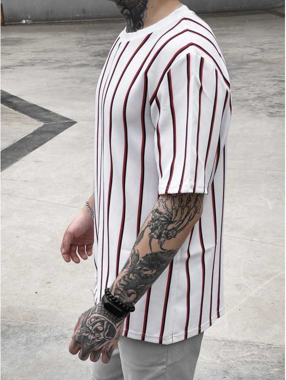 Oversize футболка у смужку