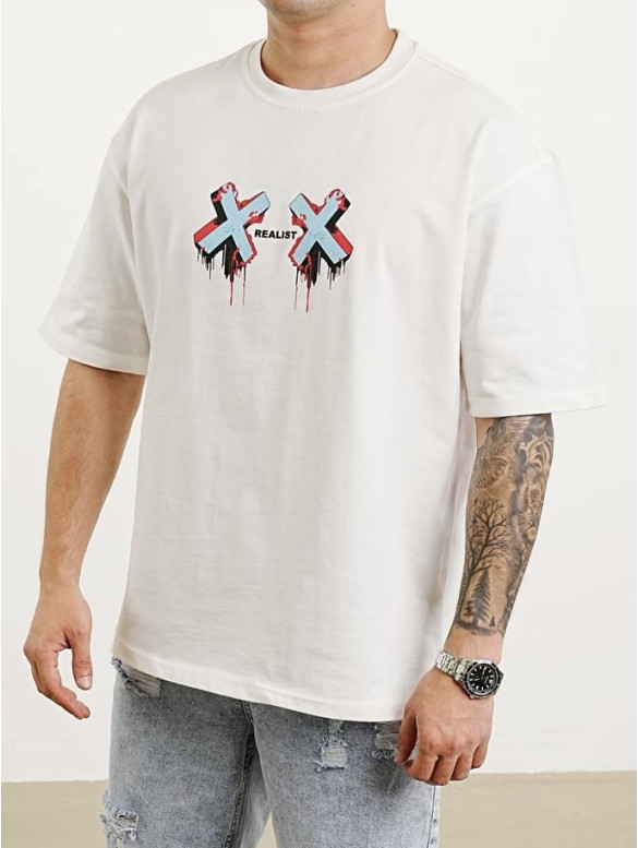 Oversize футболка з принтом