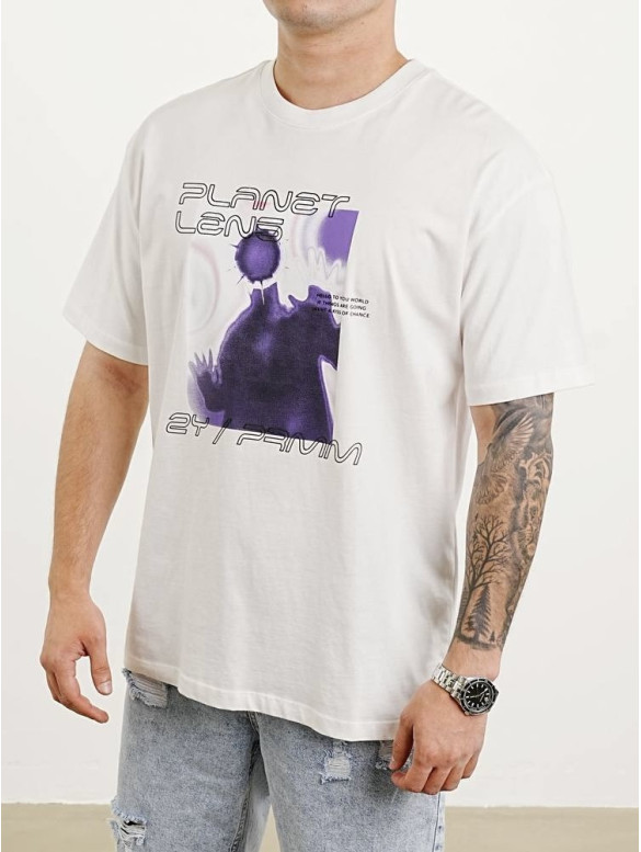 Oversize футболка з принтом