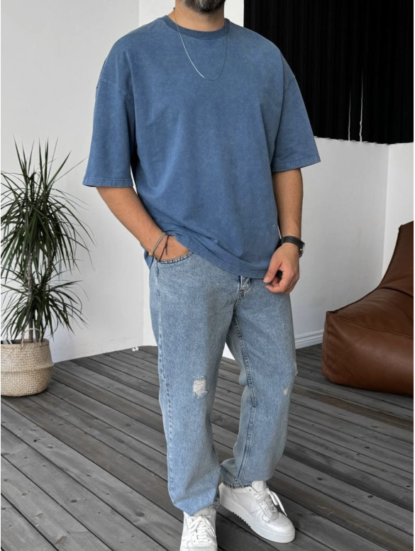 Oversize футболка з вивареної тканини