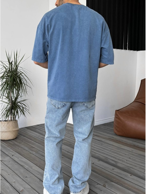 Oversize футболка з вивареної тканини