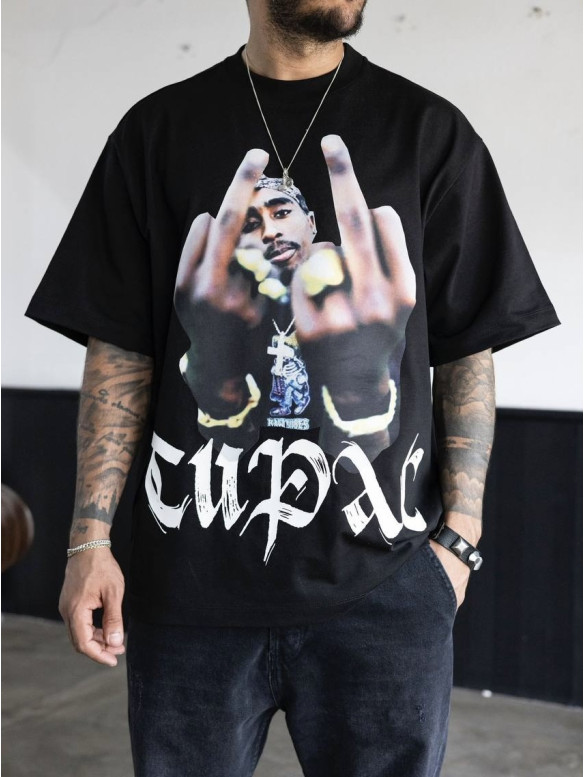 Oversize футболка з принтом