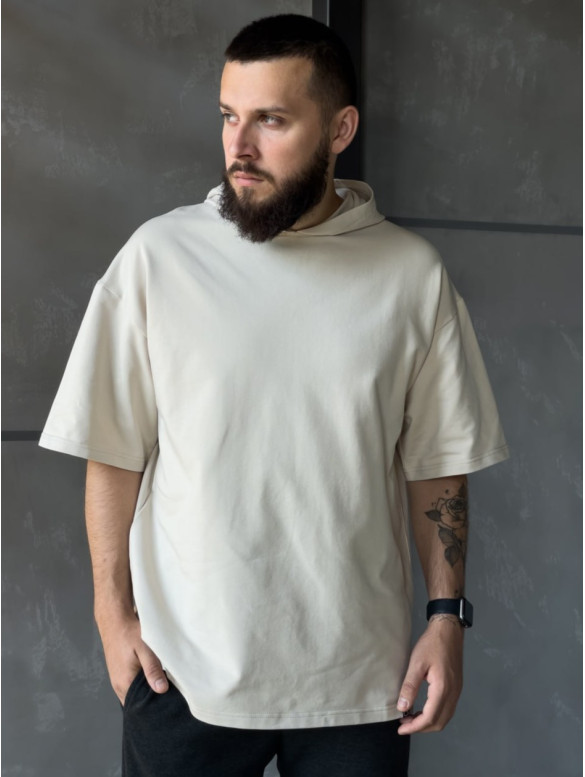 Oversize футболка з капюшоном