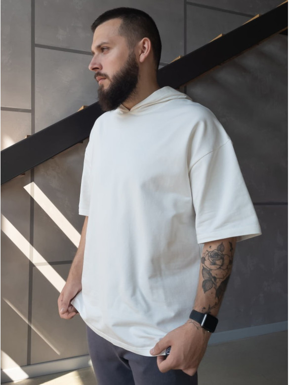 Oversize футболка з капюшоном