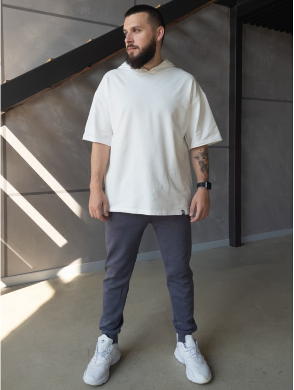 Oversize футболка з капюшоном