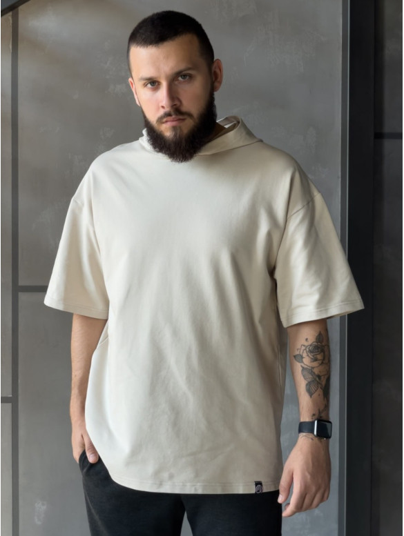 Oversize футболка з капюшоном