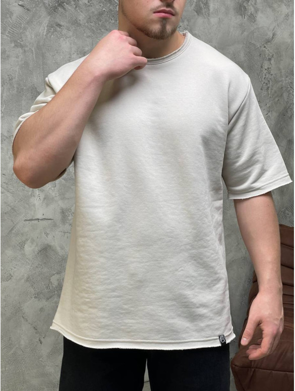Oversize футболка з необробленим краєм