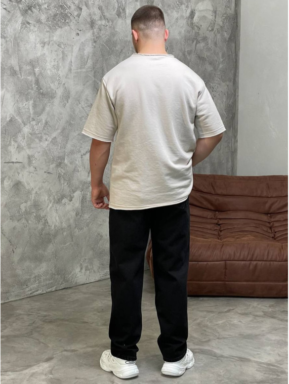 Oversize футболка з необробленим краєм