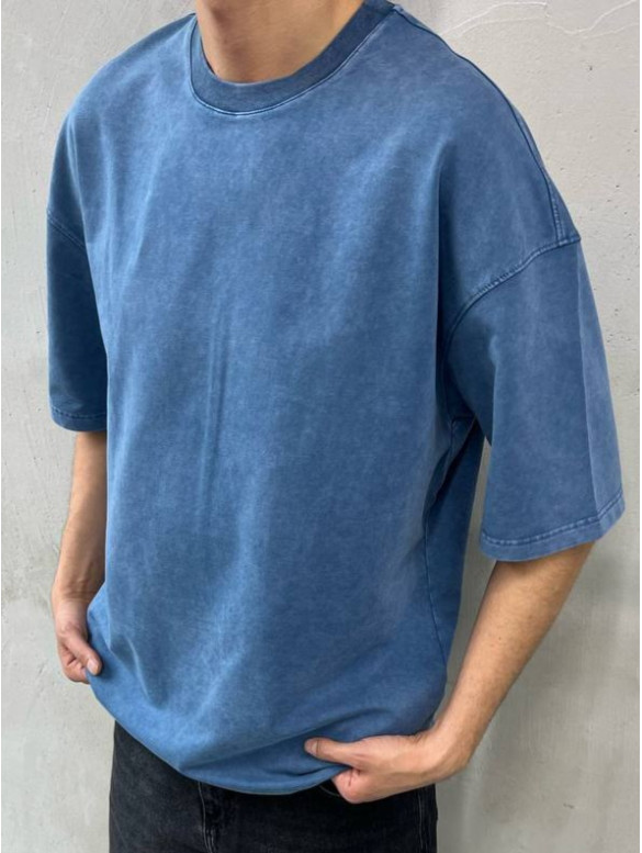 Oversize футболка з вивареної тканини