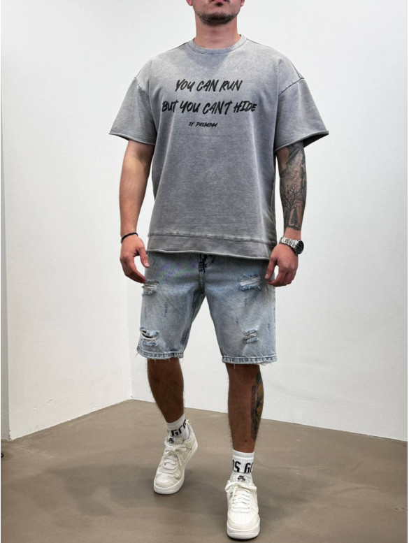 Oversize футболка з принтом