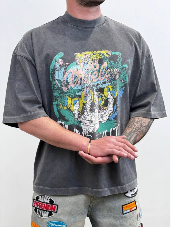 Oversize футболка з принтом