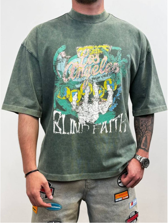 Oversize футболка з принтом