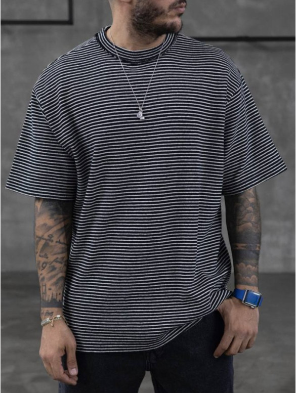 Oversize футболка у смужку