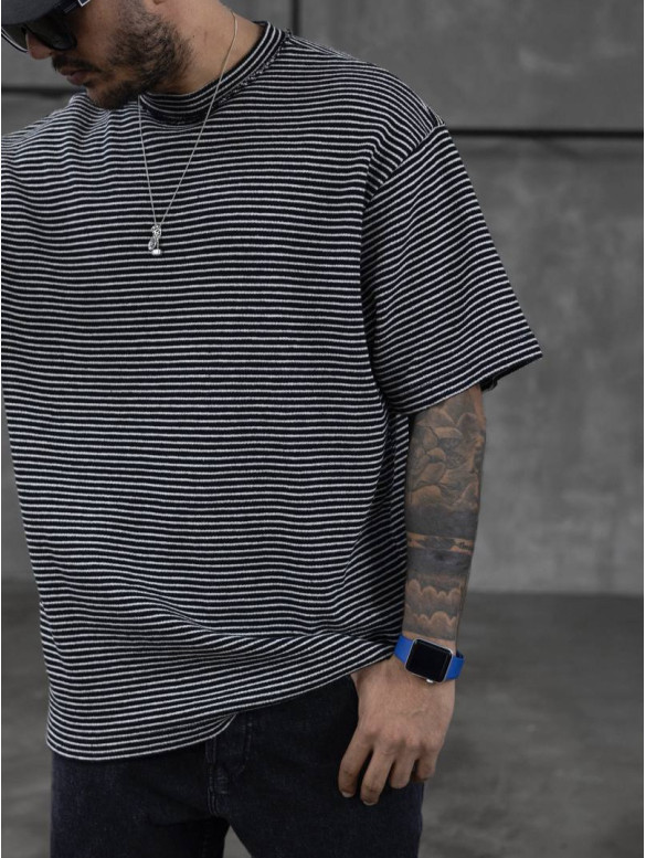 Oversize футболка у смужку