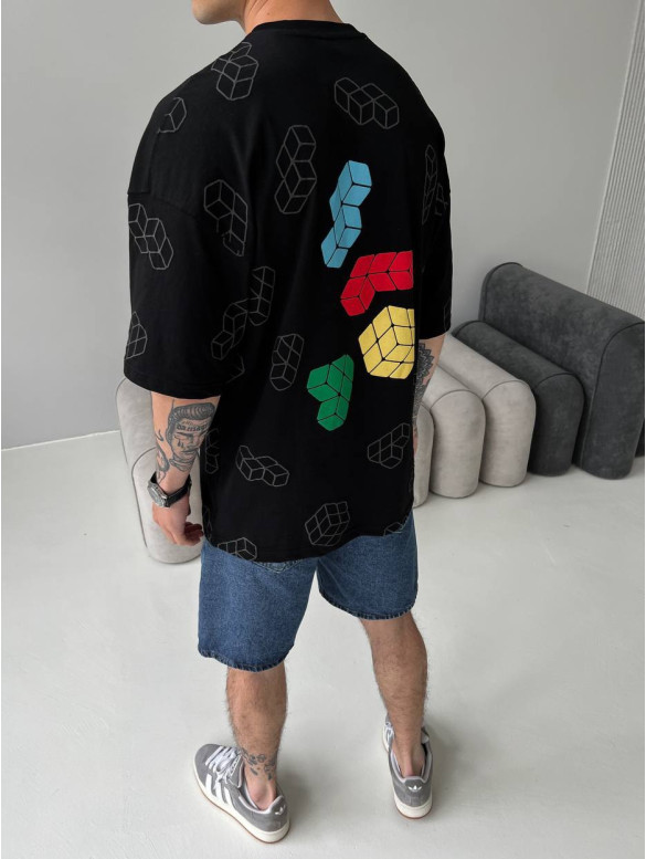 Oversize футболка з принтом