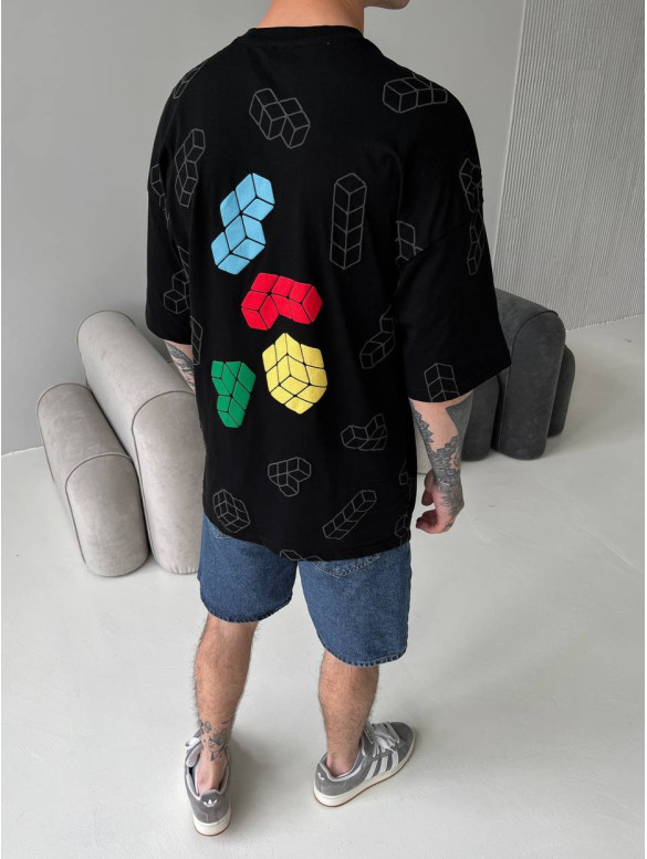 Oversize футболка з принтом