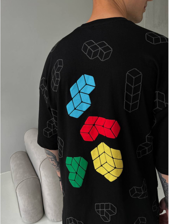 Oversize футболка з принтом