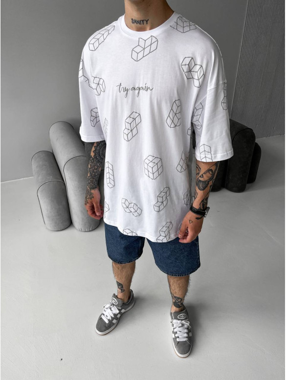 Oversize футболка з принтом