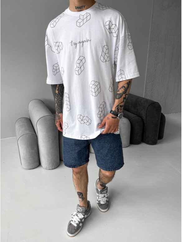 Oversize футболка з принтом