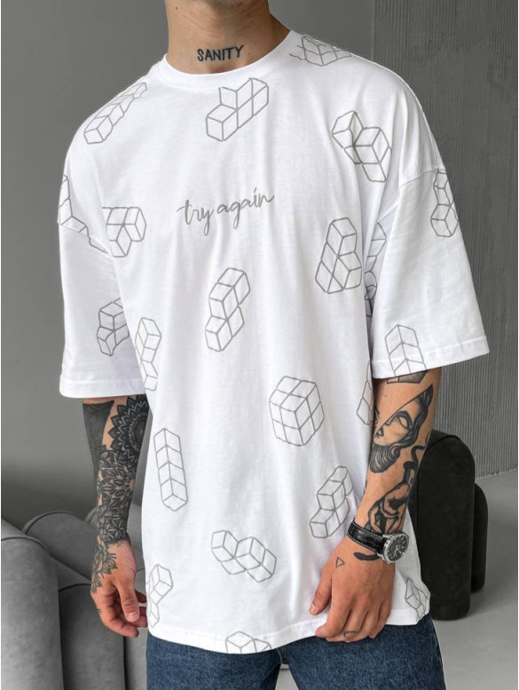 Oversize футболка з принтом