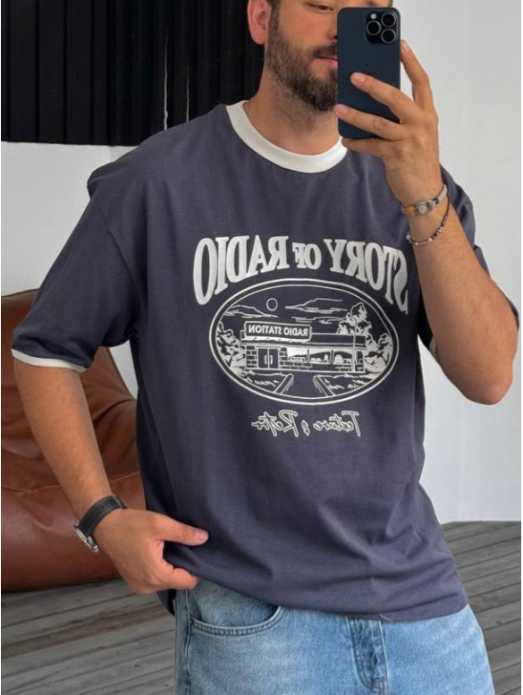 Overize футболка з принтом