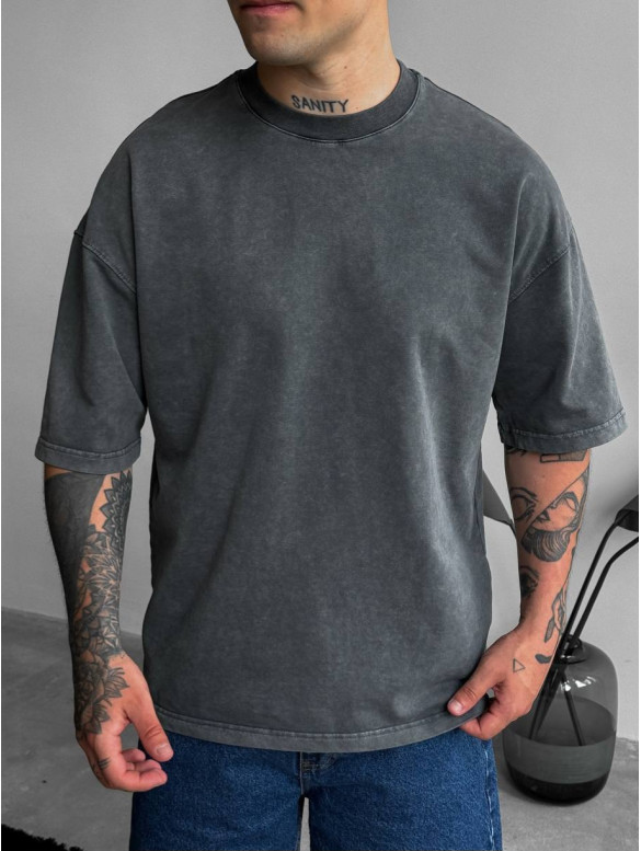 Oversize футболка з вивареної тканини