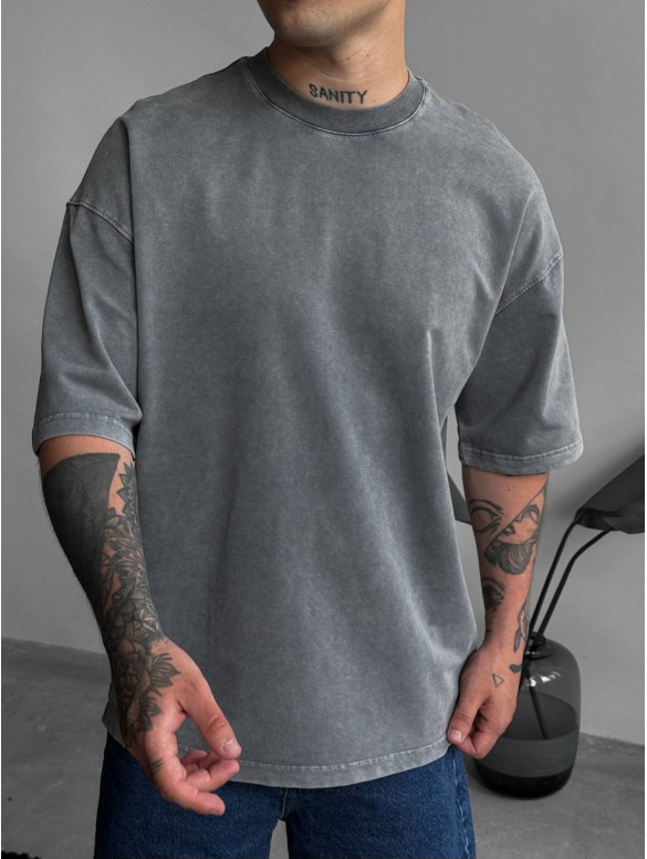 Oversize футболка з вивареної тканини