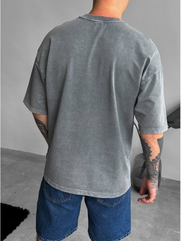 Oversize футболка з вивареної тканини
