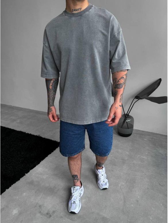 Oversize футболка з вивареної тканини