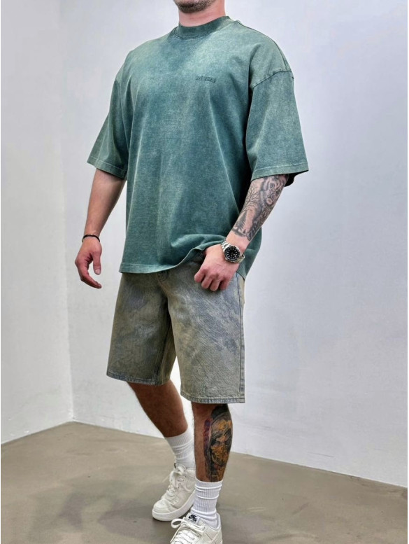 Oversize футболка з вивареної тканини