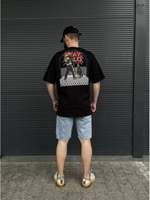 Oversize футболка з принтом