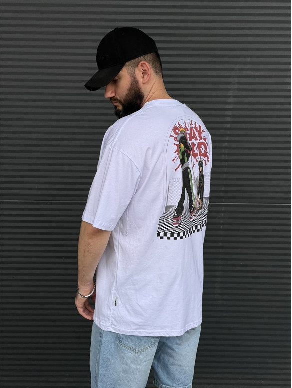 Oversize футболка з принтом