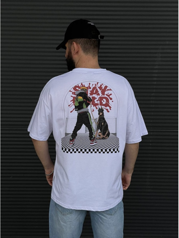 Oversize футболка з принтом