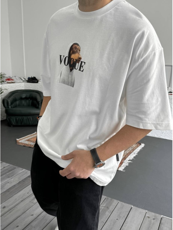 Oversize футболка з принтом