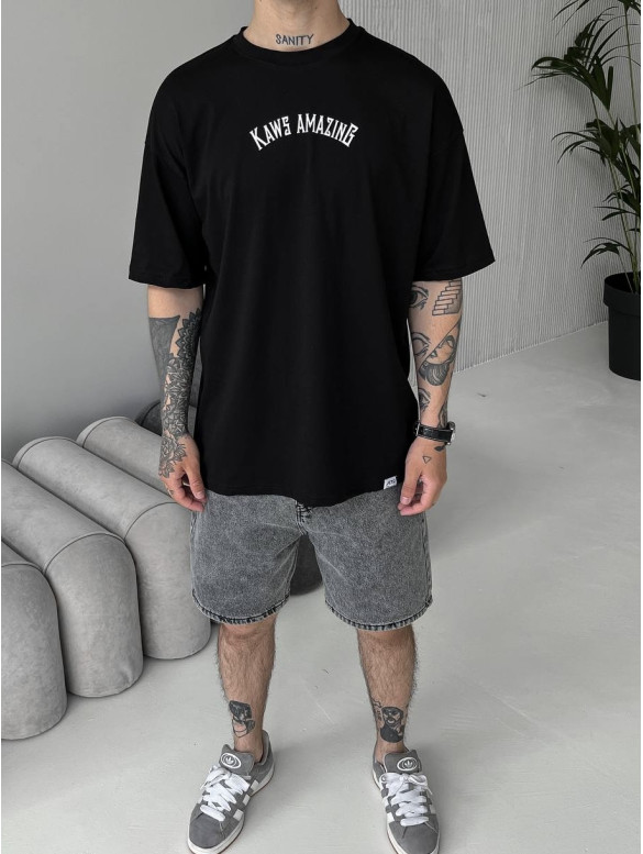 Oversize футболка з принтом