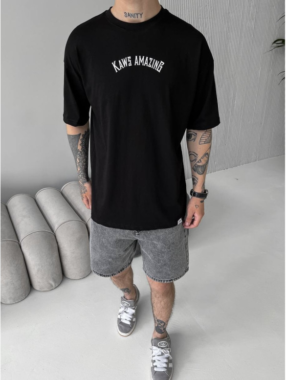 Oversize футболка з принтом