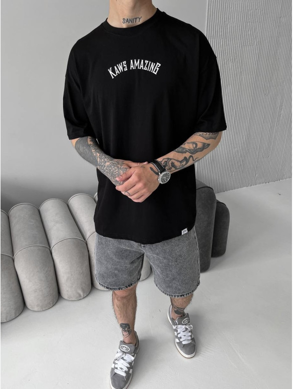 Oversize футболка з принтом