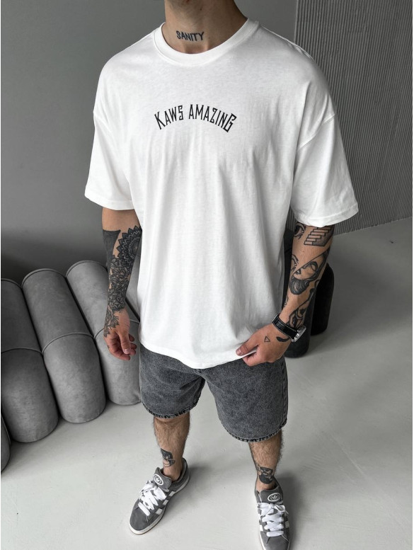 Oversize футболка з принтом