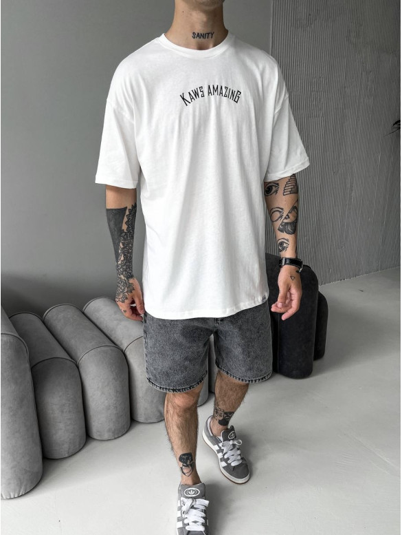 Oversize футболка з принтом