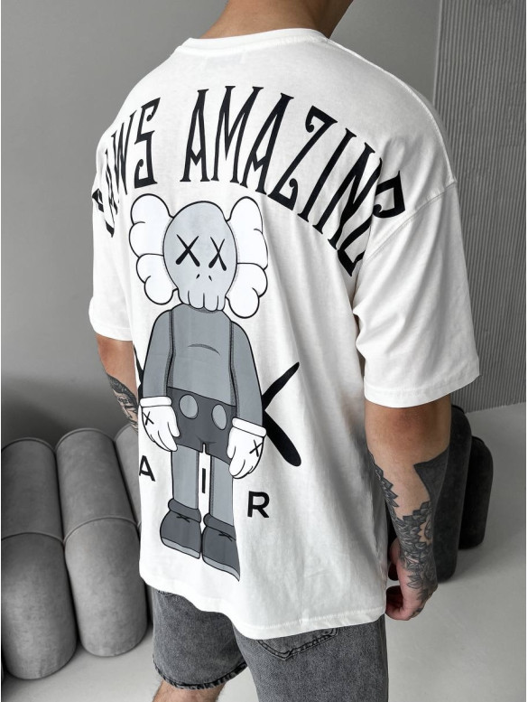 Oversize футболка з принтом