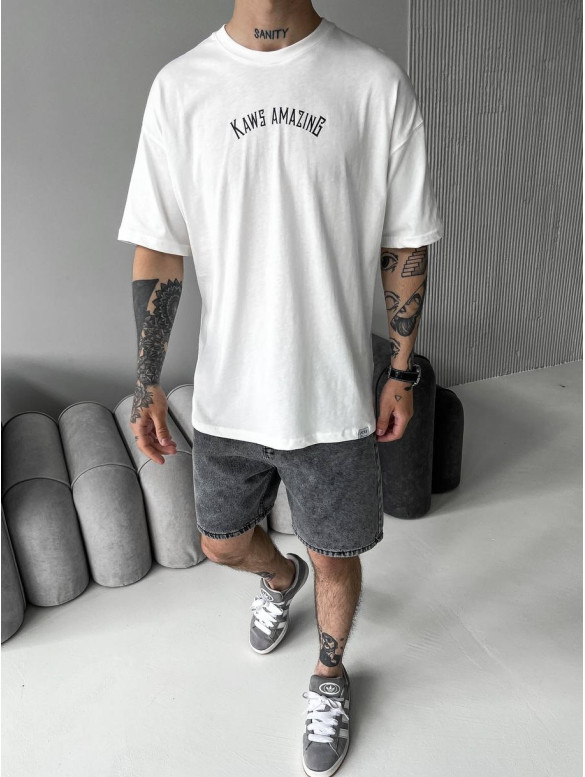 Oversize футболка з принтом