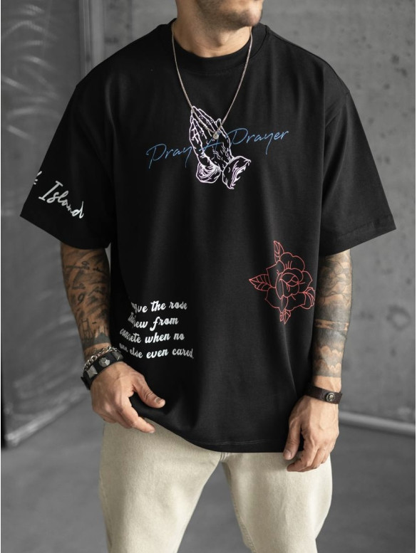 Oversize футболка з принтом