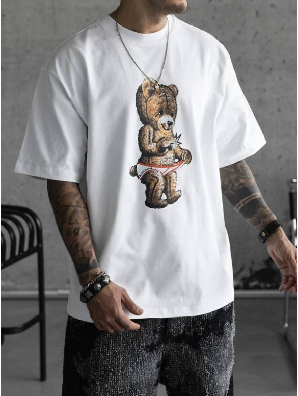 Oversize футболка з принтом