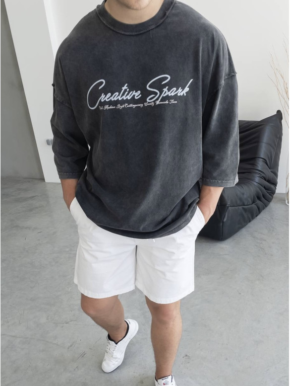 Oversize футболка з надписом