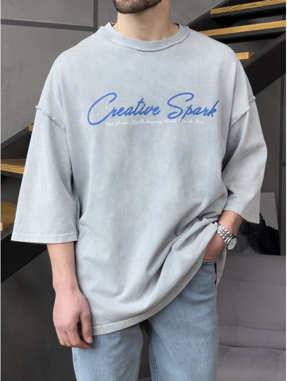 Oversize футболка з надписом