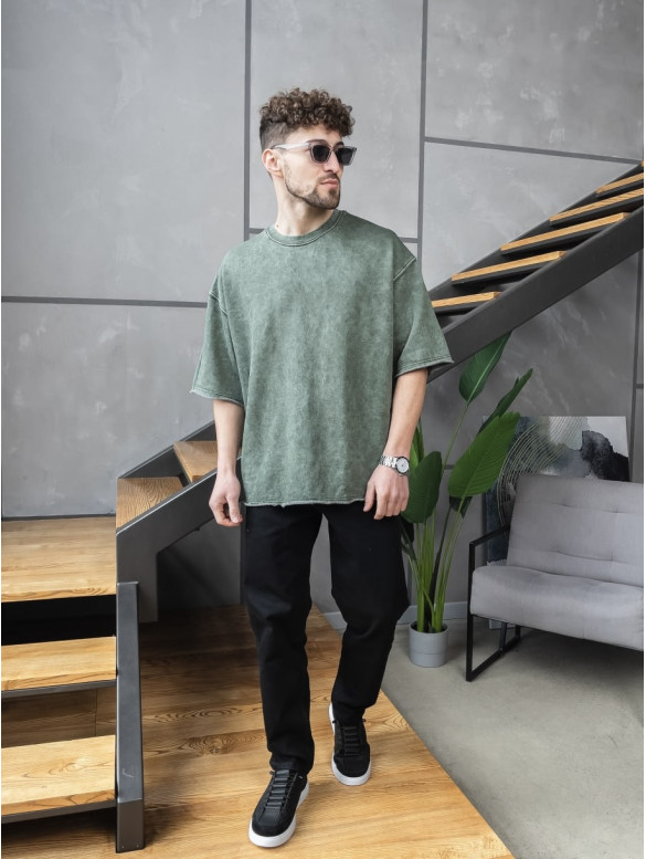 Oversize футболка з вивареної тканини