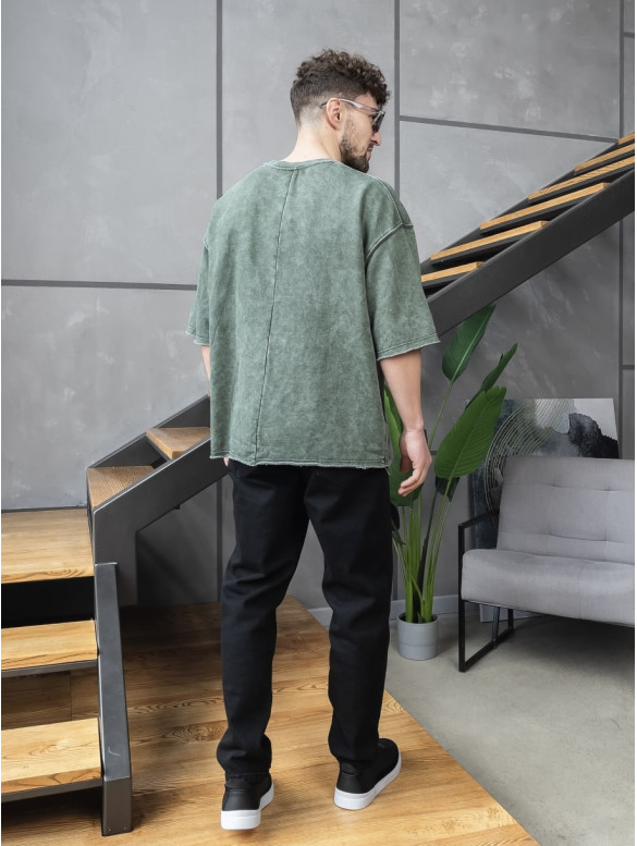 Oversize футболка з вивареної тканини